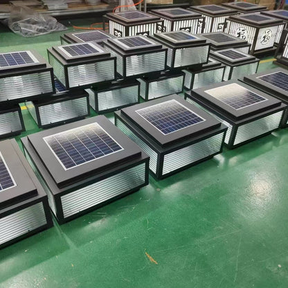 Solar LED Pillar Lights - Outdoor Landscape Wall Post Lights
