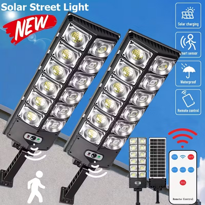 Solar Motion Sensor Street Light - 504 LED with Remote, Outdoor