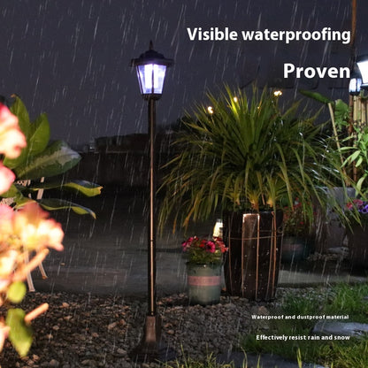 Hexagonal Solar Garden Lamp - Ornamental Outdoor Lawn Light