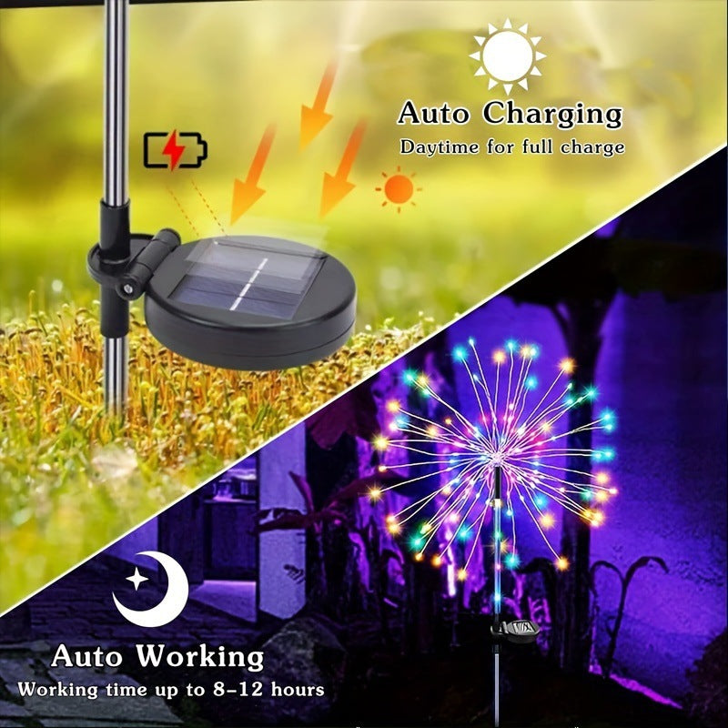 Solar LED Smoke Effect Lamp - Outdoor Courtyard Garden Decor