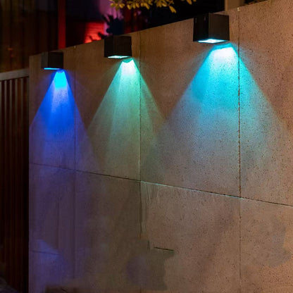 Square Solar Atmosphere Wall Lamp - Outdoor Home Accent