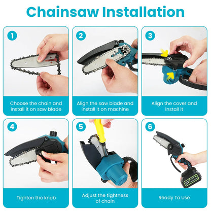4-in-1 Electric Pole Pruning Shears & Saw - Telescoping Tree Tool