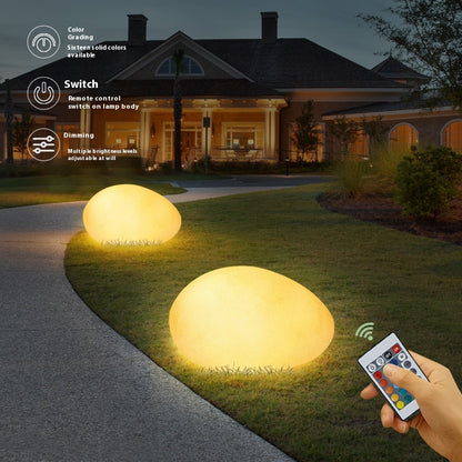 Solar Pebble Stone Light - Waterproof Outdoor Garden Accent