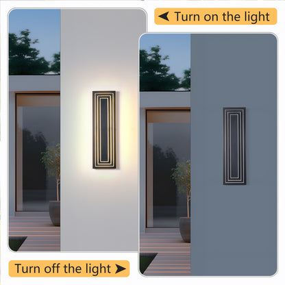Modern Long Outdoor Wall Light 23.6in - Exterior LED House Fixture