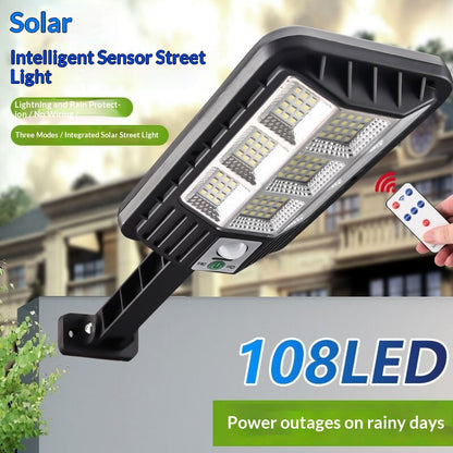 Smart Motion-Sensing Solar Streetlight - Outdoor LED Courtyard