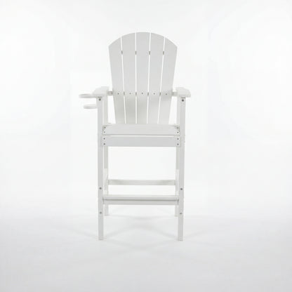 HDPE Adirondack Bar Chair - All-Weather Outdoor Patio Stool