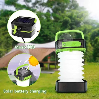 Foldable Solar Camping Lantern - Rechargeable Outdoor Light