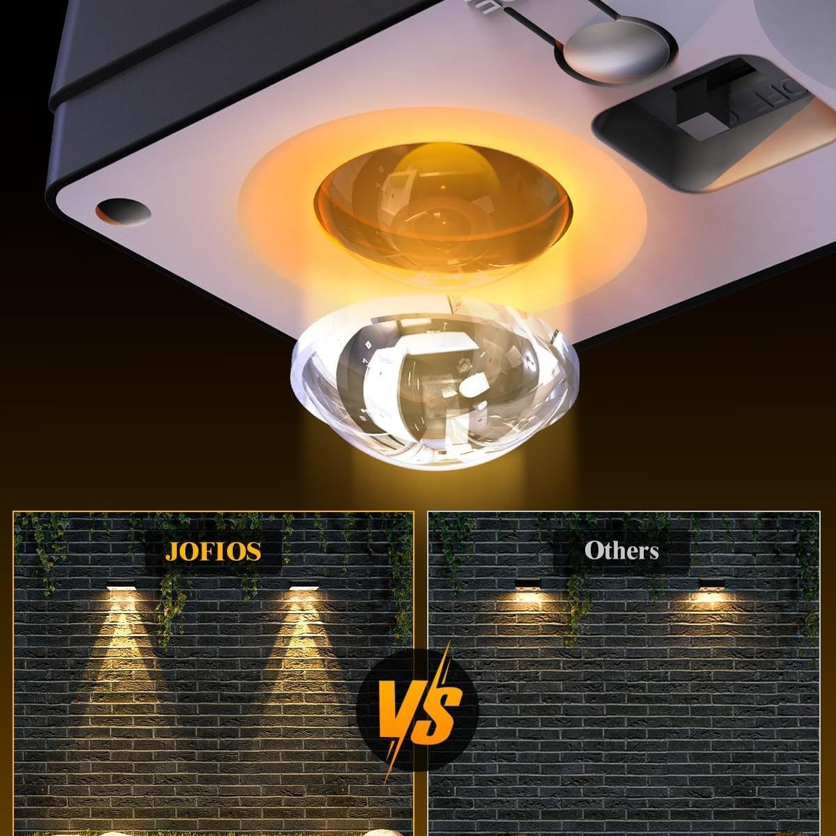 Solar Fence Post Light - Color-Fixed Lens Outdoor Decor