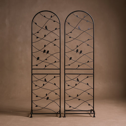 Metal Garden Trellis 87in - Rustproof Climbing Plant Support