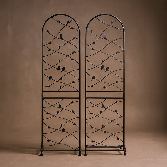 Metal Garden Trellis 87in - Rustproof Climbing Plant Support