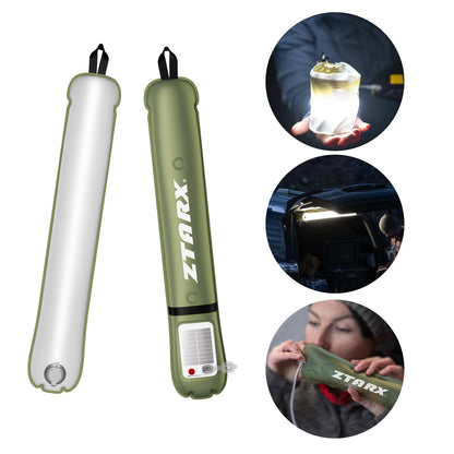 Solar Camping Lantern - Inflatable Outdoor Gas-Style LED Lamp