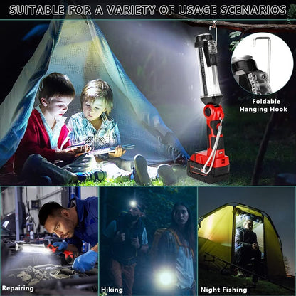 LED Work Light for Milwaukee 18V Battery - 35W Cordless Floodlight