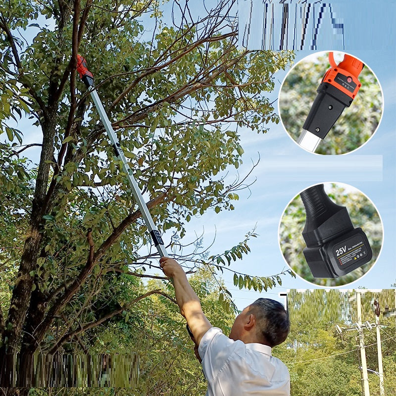 Electric High-Branch Garden Shears - 4cm Cut Telescoping