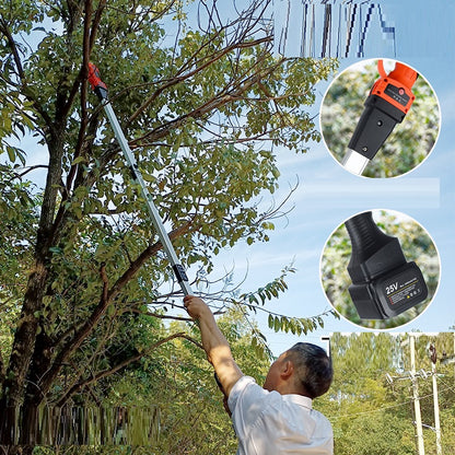 Electric High-Branch Garden Shears - 4cm Cut Telescoping