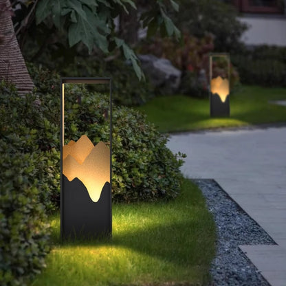 Chinese-Style Solar Yard Lamp - Outdoor Traditional Decor