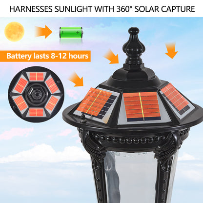 Retro Dimmable Solar Light - Outdoor LED Vintage Lantern