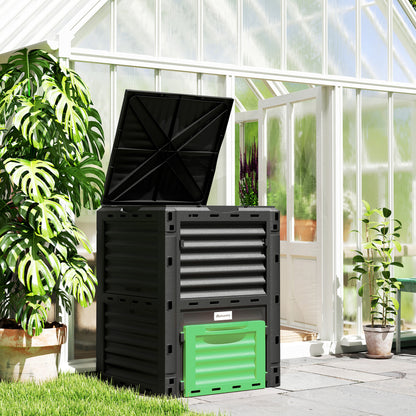 80 Gallon Garden Compost Bin - Large-Capacity Outdoor Composter