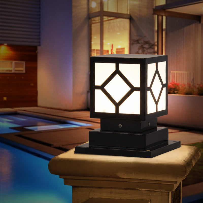 Solar Pillar Lawn Lights - Outdoor Path & Border Lamps