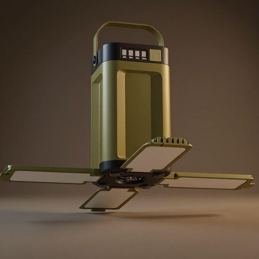 Four-Leaf Folding Solar Camping Light - Multifunctional LED