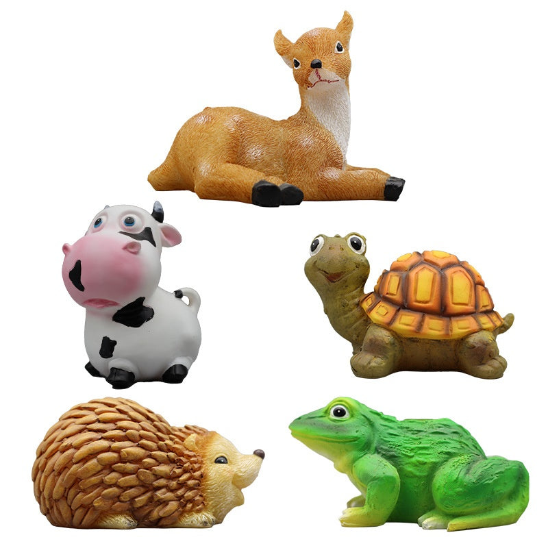 Resin Solar Animal Lamp - Whimsical Courtyard Decorative Light