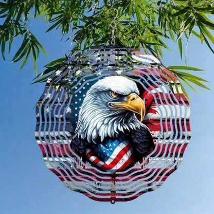 Spinning Eagle Wind Spinner - 3D Kinetic Outdoor Garden Decor