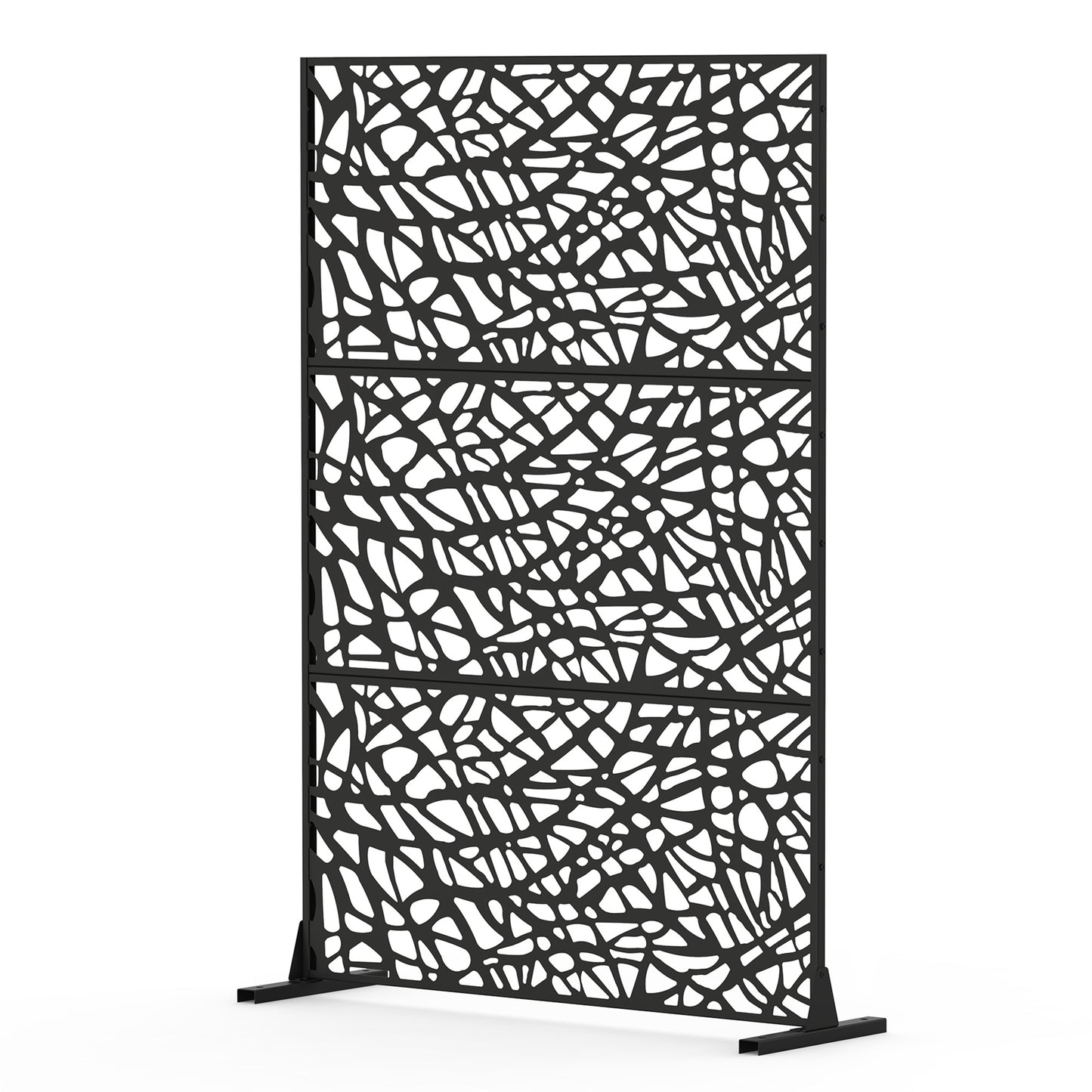 Freestanding Metal Privacy Screen - Outdoor Panel Divider
