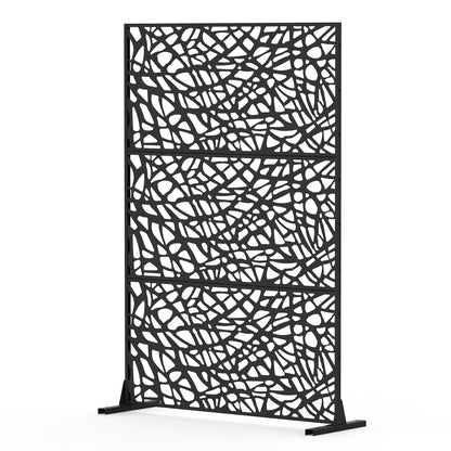 Freestanding Metal Privacy Screen - Outdoor Panel Divider