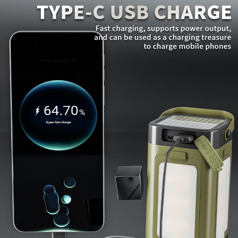 Four-Leaf Folding Solar Camping Light - Multifunctional LED