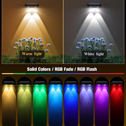 Solar Fence Post Light - Color-Fixed Lens Outdoor Decor