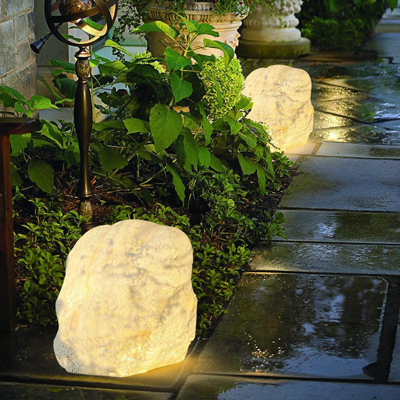 Stone Resin Floor Lamp - Waterproof Outdoor Villa Garden Light