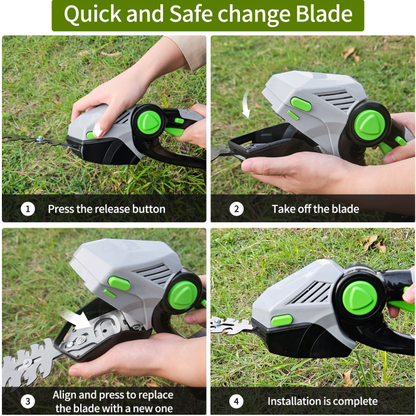 2-in-1 Cordless Hedge Trimmer & Grass Shears - 21V Electric