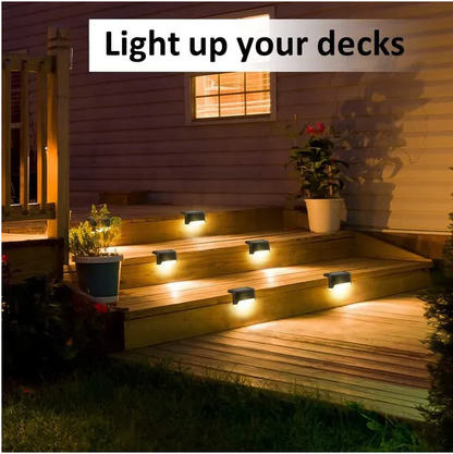 Solar Deck Step Lights - Waterproof LED for Stairs & Fence