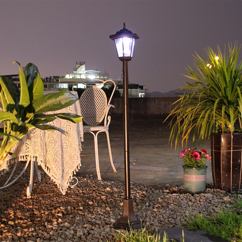 Hexagonal Solar Garden Lamp - Ornamental Outdoor Lawn Light