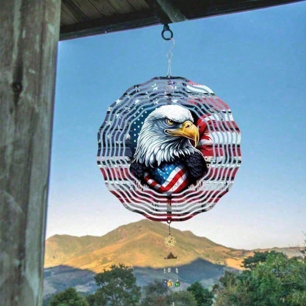 Spinning Eagle Wind Spinner - 3D Kinetic Outdoor Garden Decor