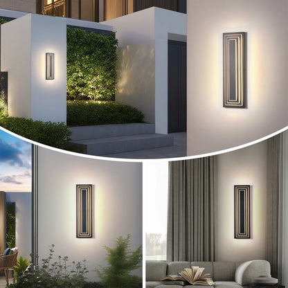 Modern Long Outdoor Wall Light 23.6in - Exterior LED House Fixture