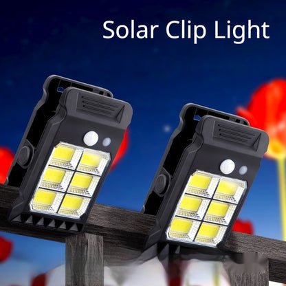 Solar Clip Light with Motion Sensor - Punch-Free Patio Mount