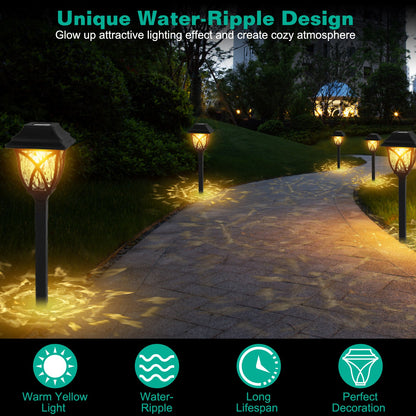 Solar Decorative Garden Stake Lamp - IP45 Waterproof Landscape