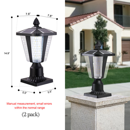 Solar Lantern 15in - Modern Outdoor LED Garden Post Light