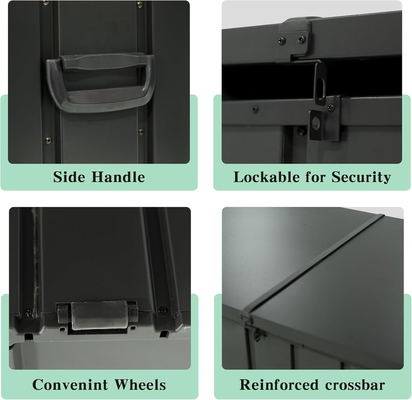 Metal Deck Storage Box 200 Gallon - Waterproof with Lockable Lid