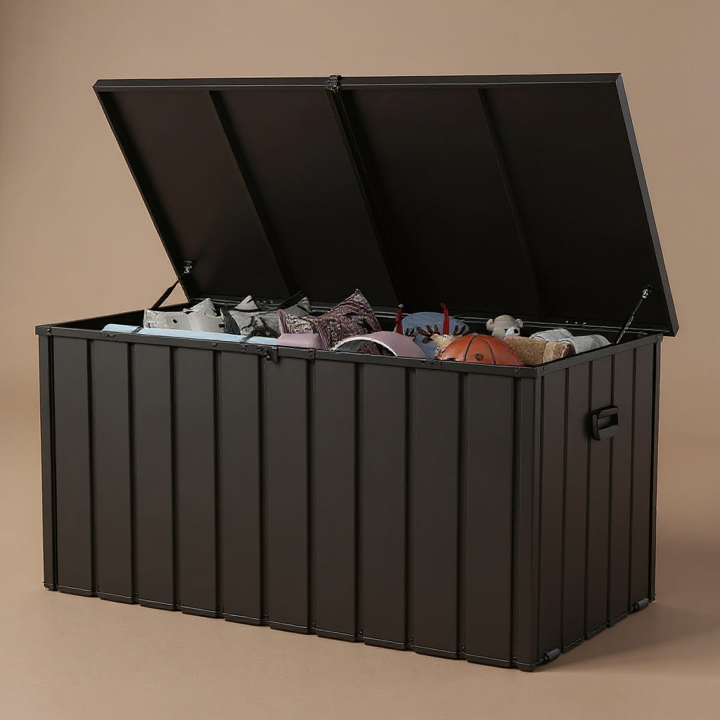 Metal Deck Storage Box 200 Gallon - Waterproof with Lockable Lid