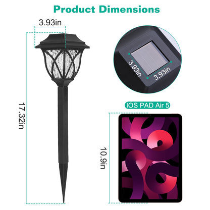 Solar Decorative Garden Stake Lamp - IP45 Waterproof Landscape