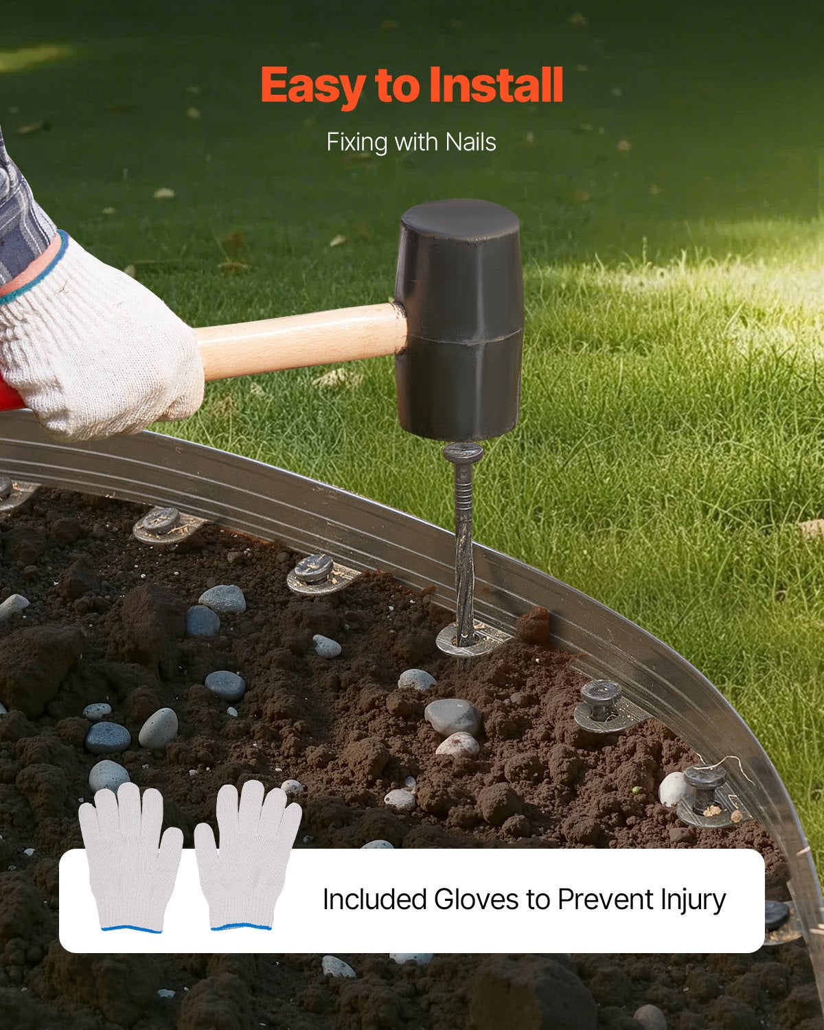 Aluminum Landscape Edging 10-Pack - 60in Rust-Resistant Garden Border