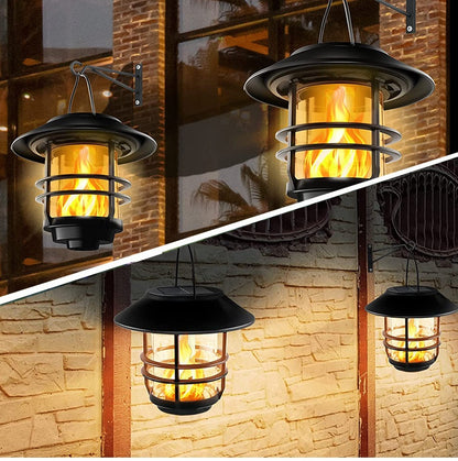 Solar LED Glass Garden Wall Lamp - Outdoor Decorative Sconce