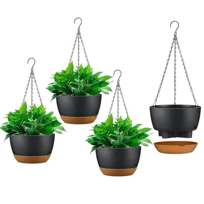 Self-Watering Hanging Planter 9.6in - With Drainage Holes
