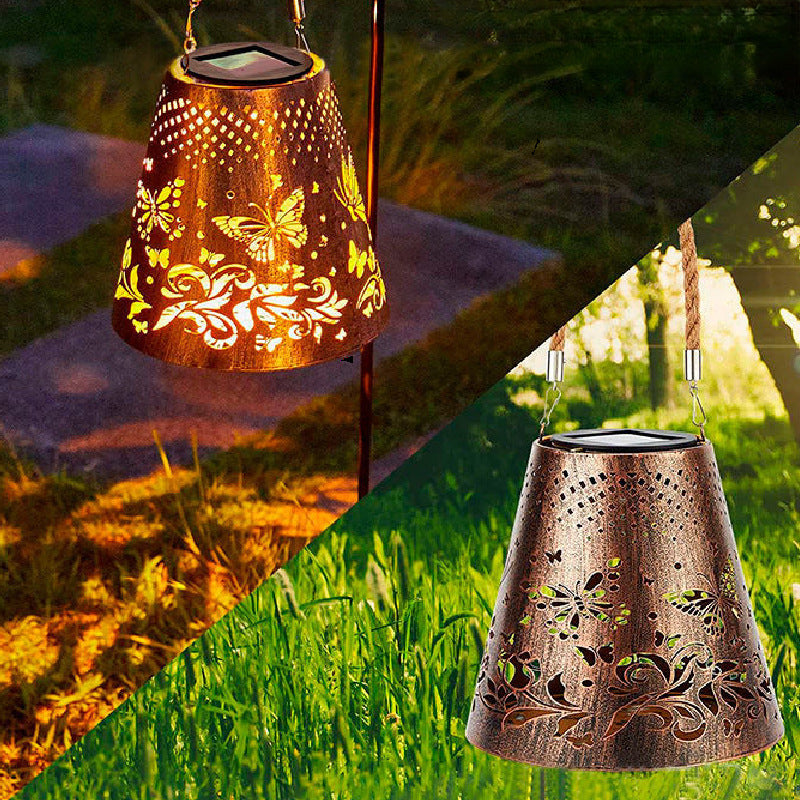 Solar Butterfly Courtyard Lamp - Hollow Decorative Outdoor Light