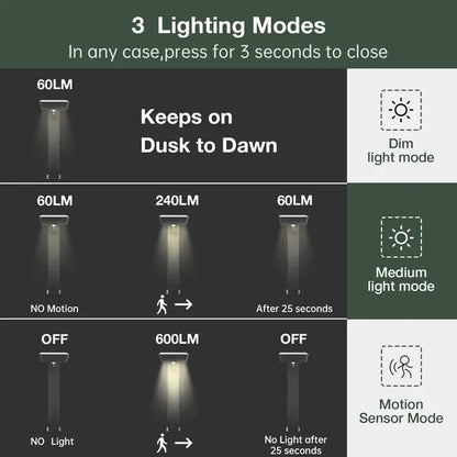 Solar LED Pathway Lights - Outdoor Dusk-to-Dawn Landscape