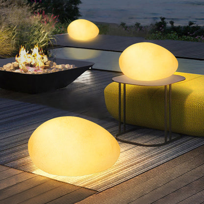 Solar Pebble Stone Light - Waterproof Outdoor Garden Accent