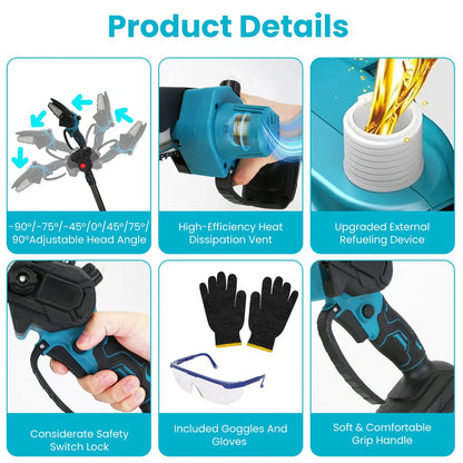 4-in-1 Electric Pole Pruning Shears & Saw - Telescoping Tree Tool