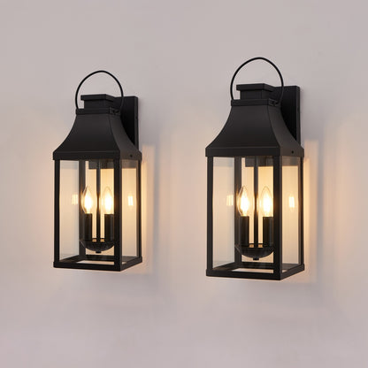 Outdoor Wall Sconce Lantern 20in - 2-Light Porch Fixture