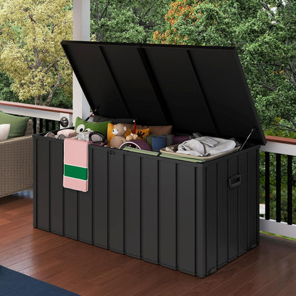 Metal Deck Storage Box 200 Gallon - Waterproof with Lockable Lid